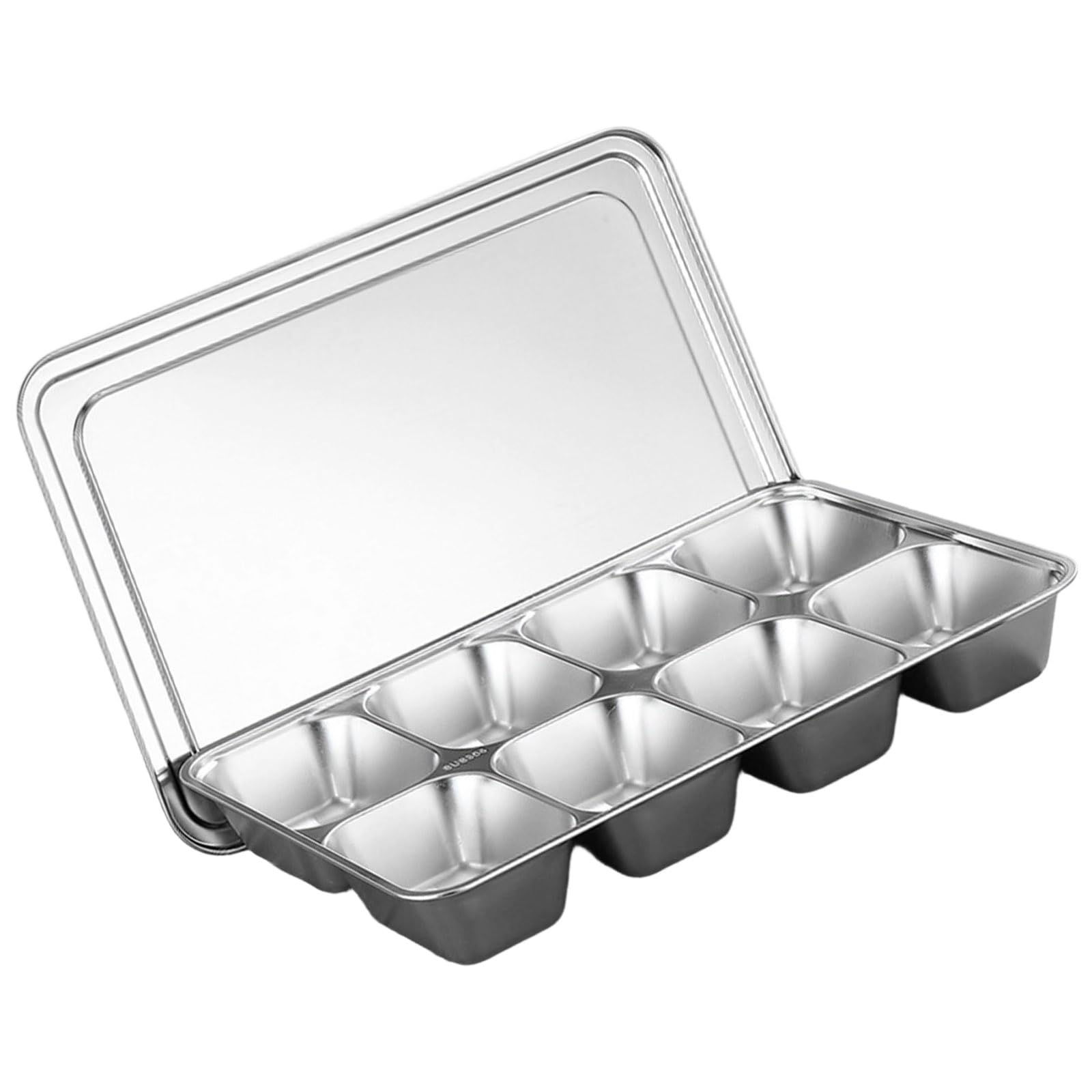 LWHZOFR Meal Prep Lunch Tray with Lid, Stainless Steel Divided Food Container for Organized Servings, Picnic Packing, and Storage Sectioned Stainless Steel Lunch Tray Covered Meal Prep Container Food