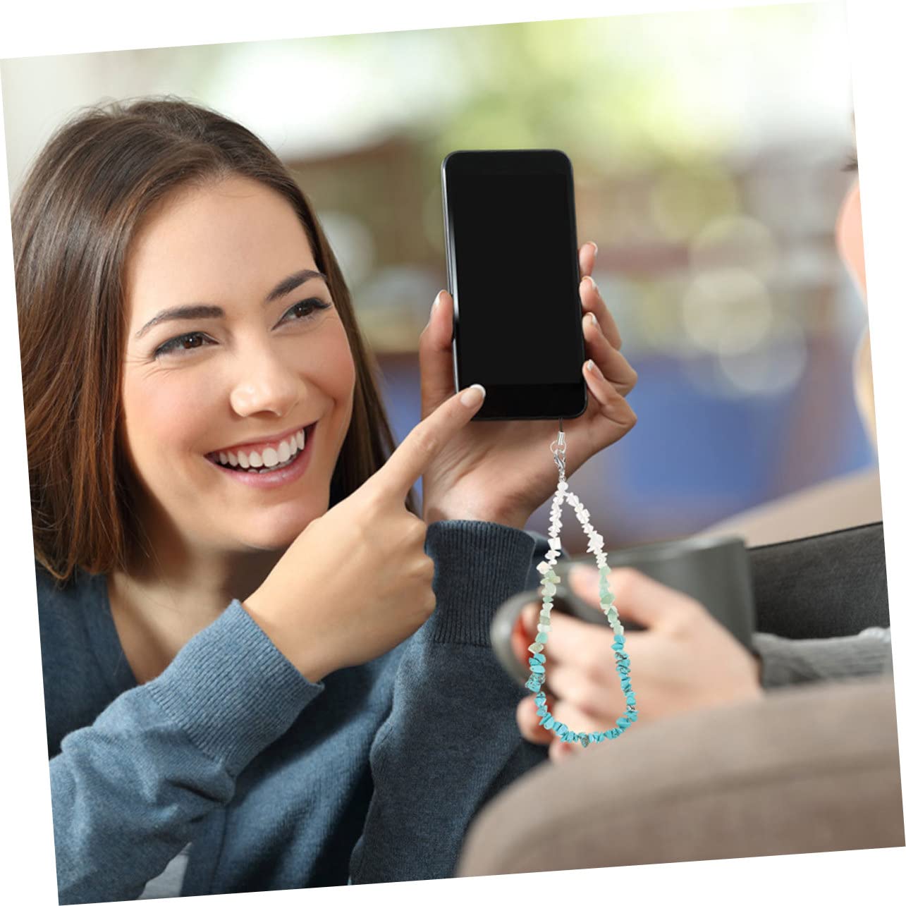 Gadpiparty 8 Piezas cordón de teléfono de cristal correas de teléfono para exteriores correa para teléfono móvil con cuentas decoración teléfonos móviles encanto del teléfono natural pulsera