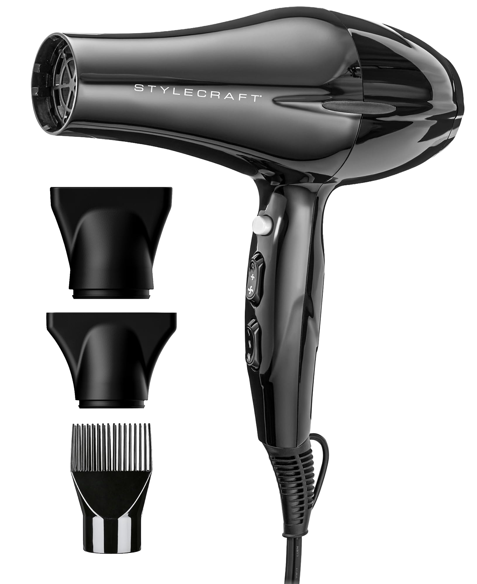 StyleCraft Stay-Temp Ionic Hair Blow Dryer for Fast, Smooth Hair Styling