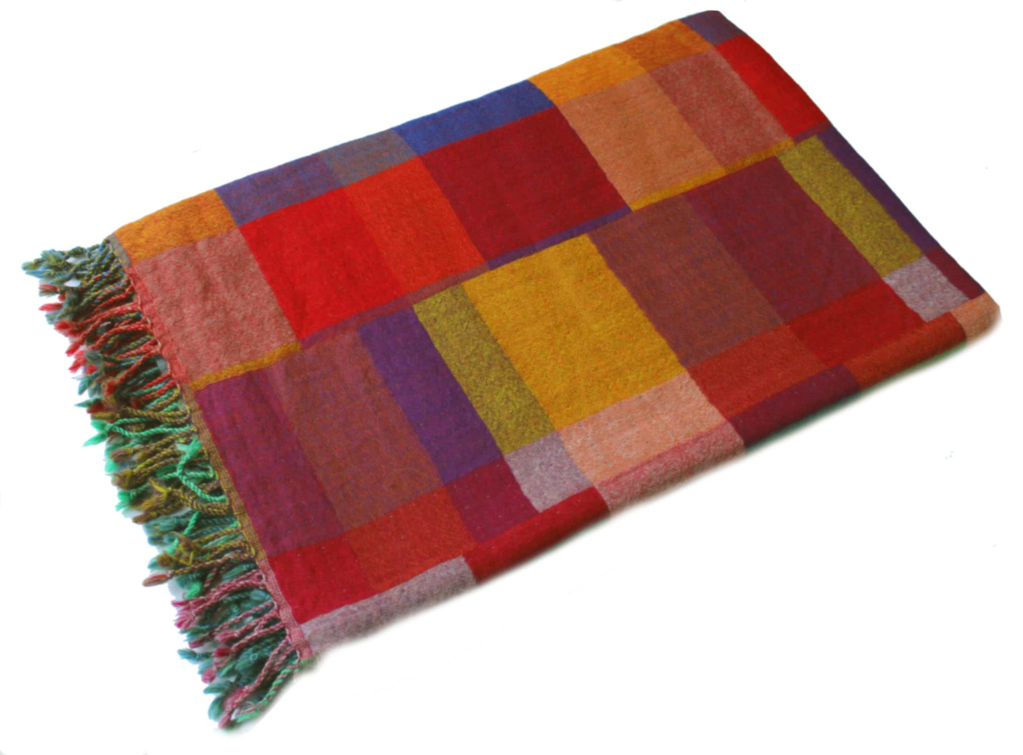 Lorenzo Cana Wolldecke Decke aus 100% Wolle kariert flauschig weiche Merinowolle Wohndecke Mehrfarbig Couchdecke Kuscheldecke Überwurf Plaid 9631322