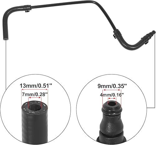 Miniatura 3 de X AUTOHAUX Reemplazo de goma del tubo 2035010025 del respiradero del tanque de expansión del refrigerante del motor para Mercedes-Benz C230 2003-2005