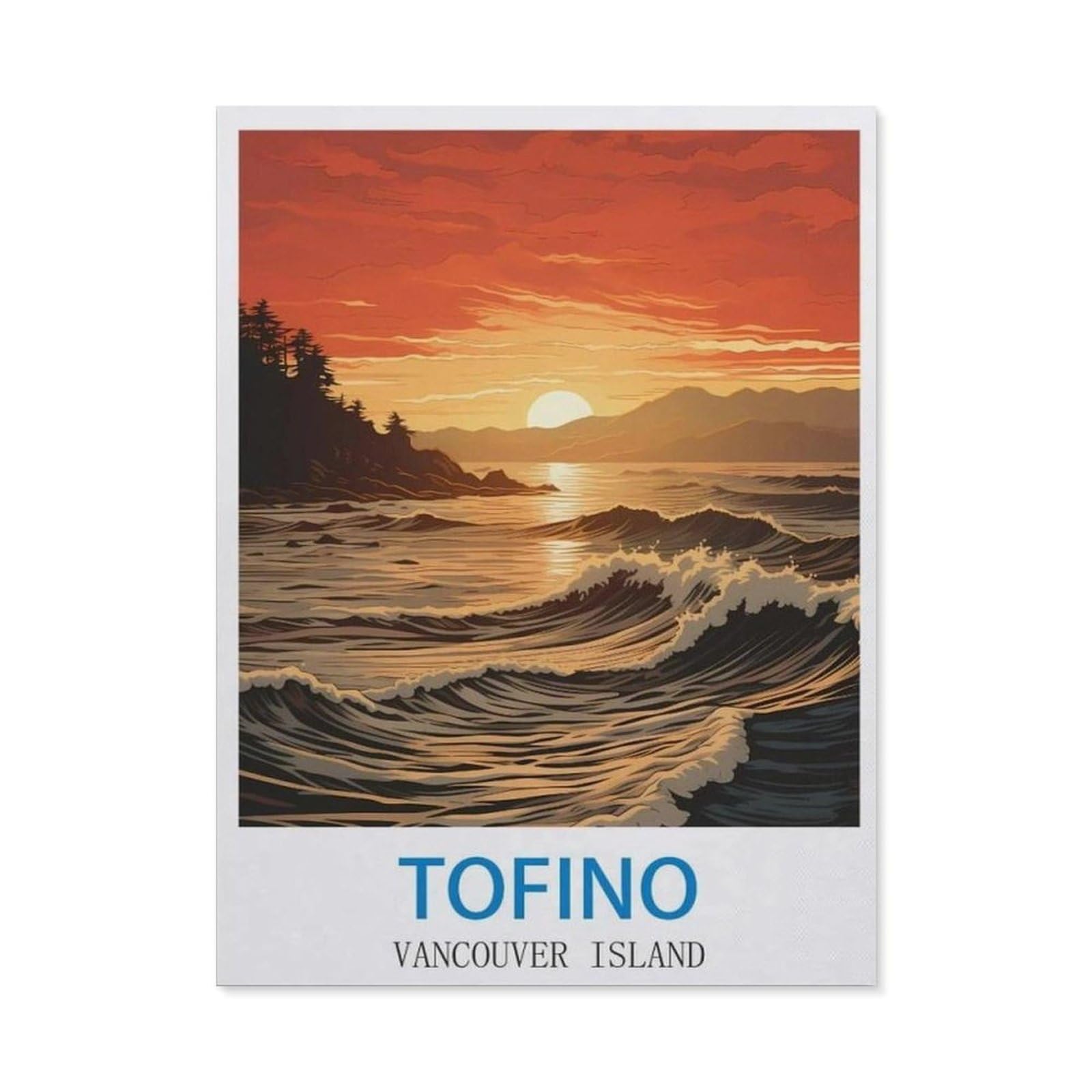 BEAYODKP Diamond Painting Kits for Adults and Kids，Tofino Vancouver Island Canada，Full Drill Round Rhinestone Paint with Diamonds（40 x 50 cm/15.74 x 19.68 inches）-CL46