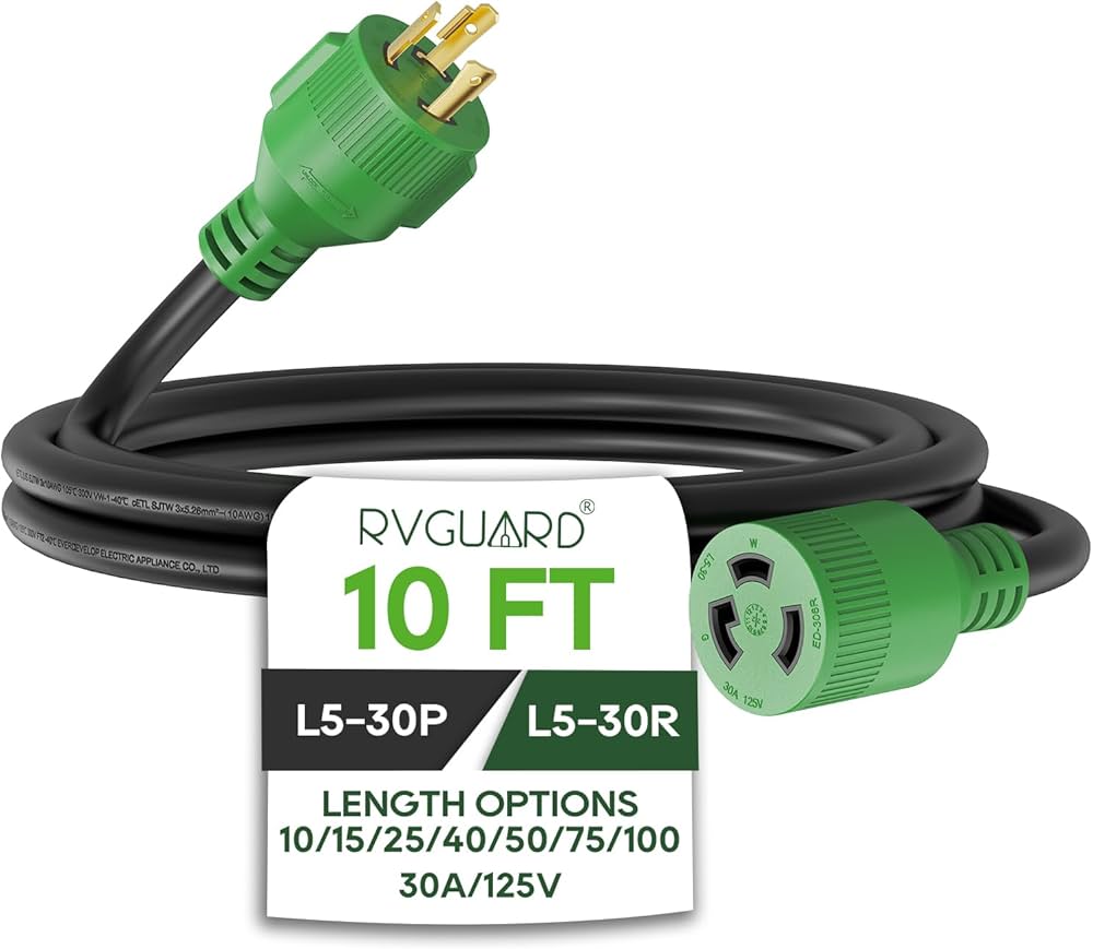 Amazon.com : RVGUARD 3 Prong 30 Amp 10 Foot Generator Extension