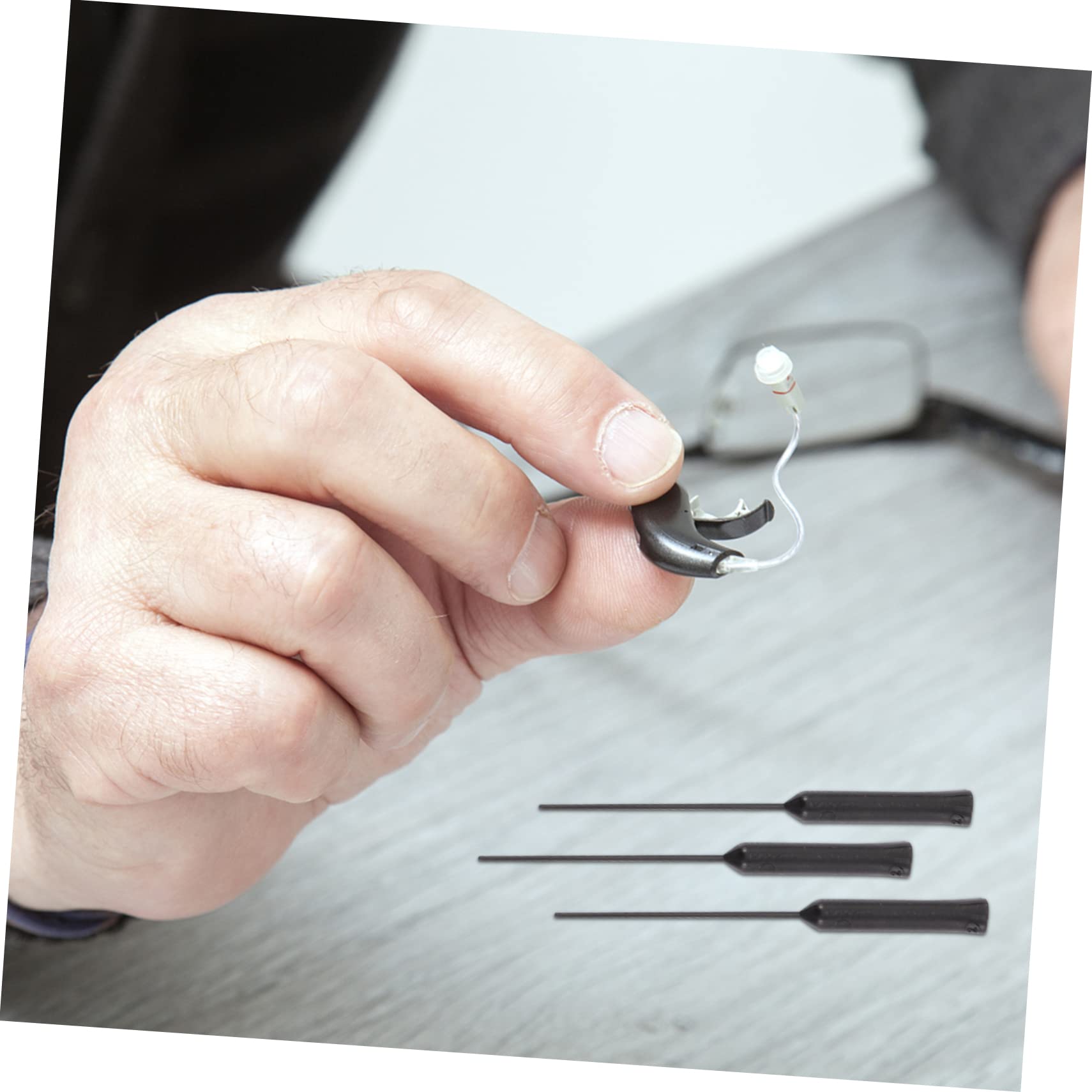 BEBEMOKO Cleaning Tools Set 10pcs Cleaners Amplifier Cleaning Rods Accessories for Earwax Made of PVC