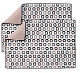 T-fal Textiles Reversible Print Fast Drying Mat, Set of 2, Bulb Neutral