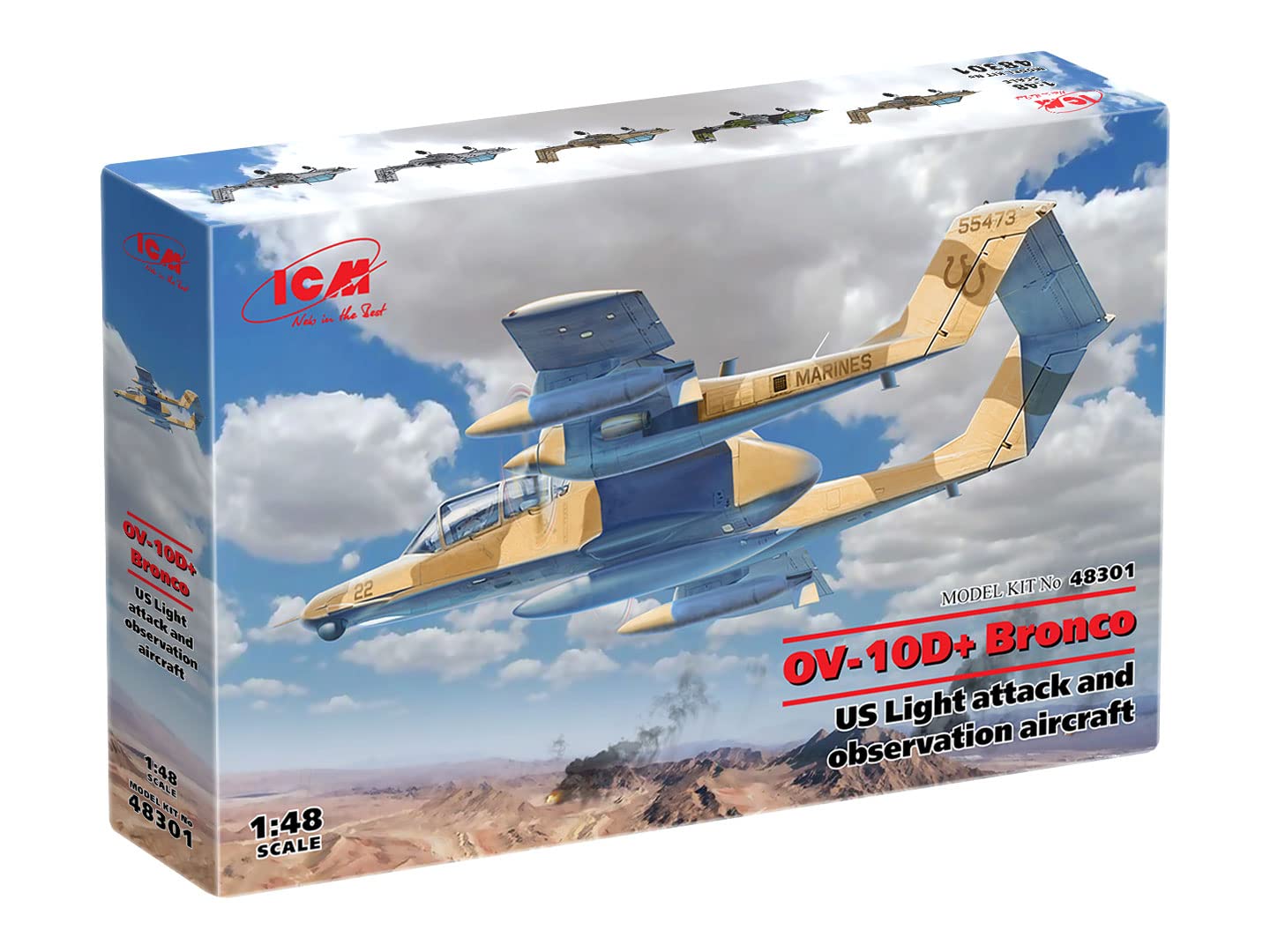 Amazon | ICM 1/48 アメリカ軍 OV-10D+ ブロンコ プラモデル 48301
