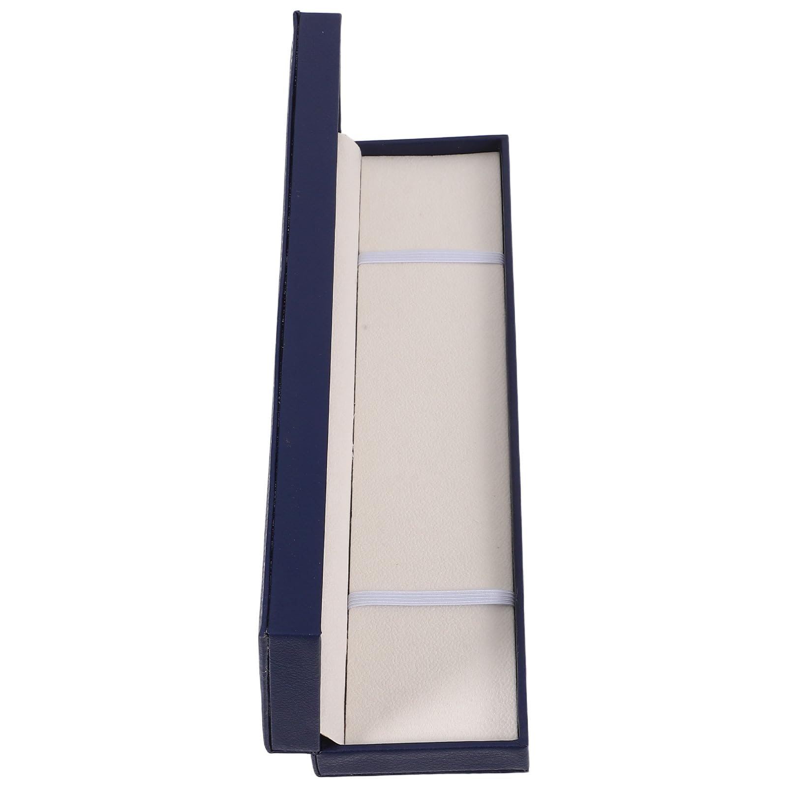 SECFOU Scatola per Orologio Singola in Pelle Pu Blu Rettangolare Custodia Elegante per Conservazione e Confezione di Orologi e Collane