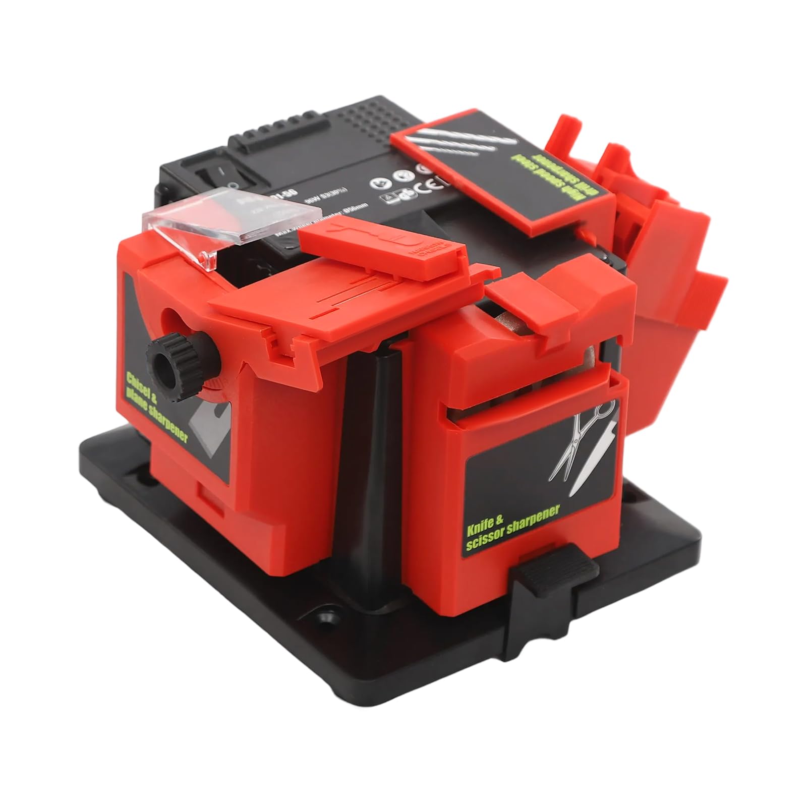 Affilatrice multifunzione da 96 W, universale, affilatrice multifunzione, affilatrice a scalpello, angolo regolabile da 15 a 50° per trapano con diametro da 0,14 a 0,51 Z