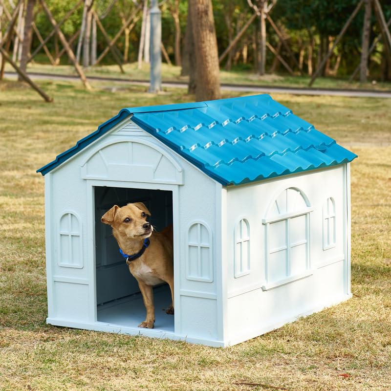 Amazon | 大型犬 プラスチック 犬小屋 屋外用 中型犬 断熱 犬小屋 屋外