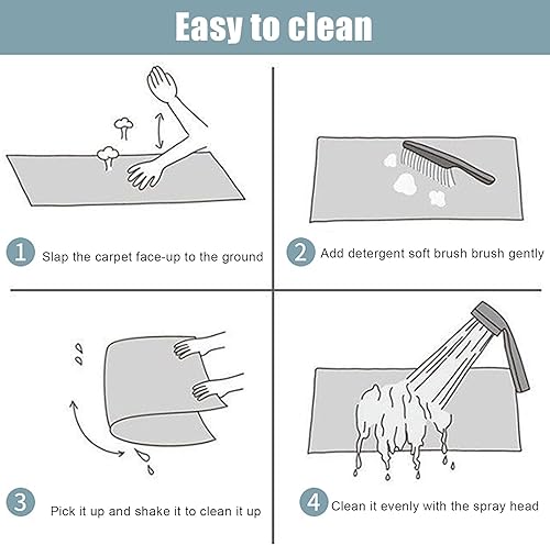 Miniatura 5 de Alfombra abstracta moderna irregular, alfombra de felpa con forma ovalada, alfombra de lujo, esponjosa, antideslizante, lavable para sala de estar,