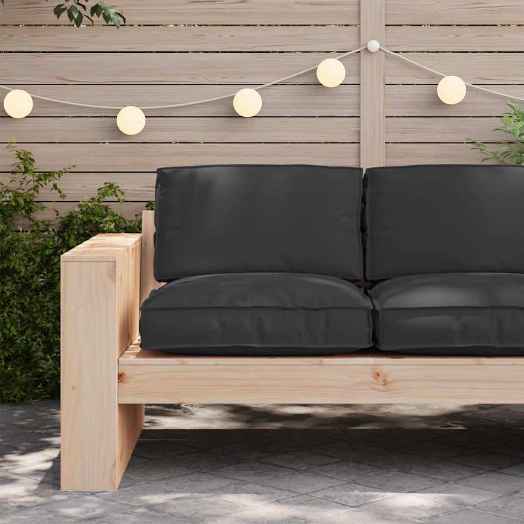 Sitzkissen Outdoor 80x80 cm Schwarz – Bequemes Palettenkissen aus Robustem Oxford-Stoff – Quadratisches Loungekissen Wasserabweisend für Garten, Terrasse und Wohnbereich