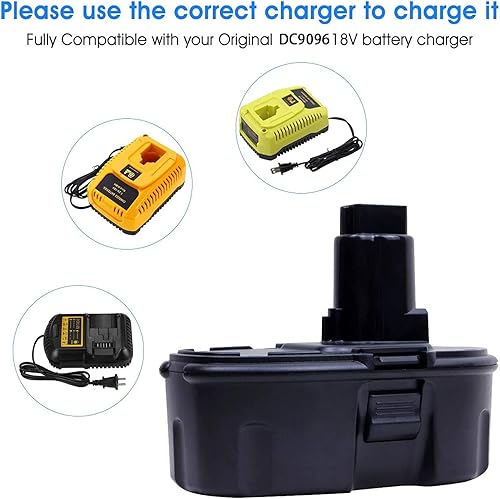 Miniatura 5 de 2 paquetes de 18 V 4.5 Ah DC9096 DC9098 Ni-Mh repuesto para batería Dewalt 18V 4500mAh XRP compatible con Dewwalt 18 voltios DC9096 DC9098 DC9099