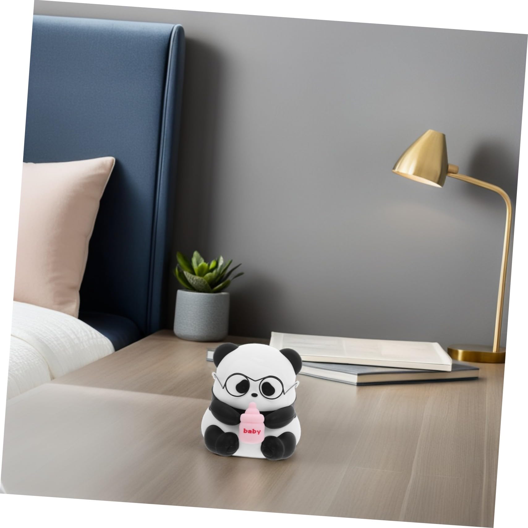 Gadpiparty Lámpara de Noche Infantil Panda de Silicona Luz LED Regulable para Dormitorio y Mesita de Noche Luz Portátil para Habitación Bebés