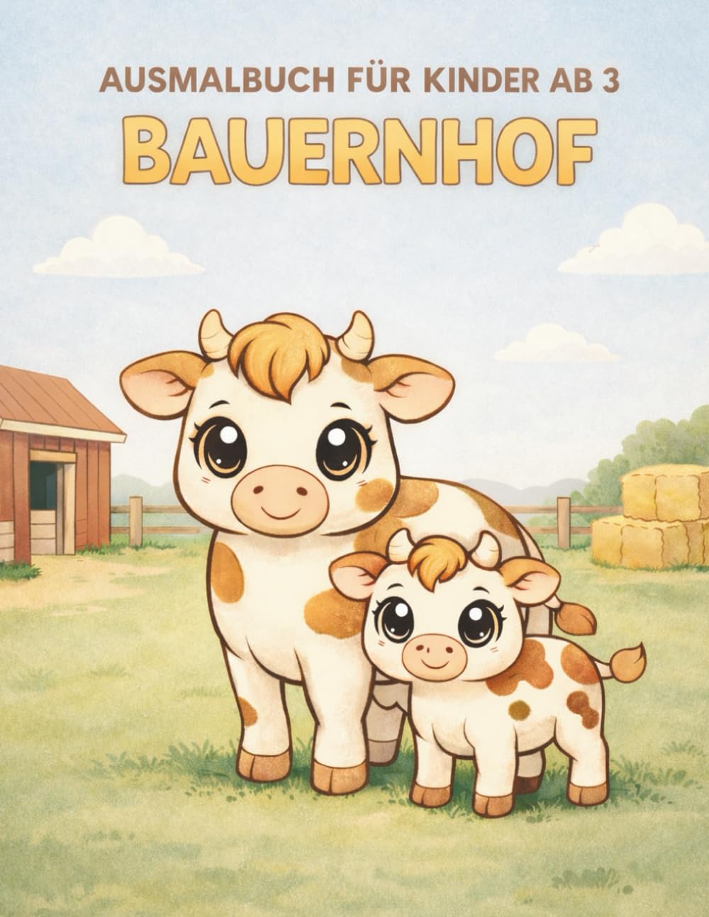 Ausmalbuch für Kinder ab 3 - Bauernhof: Große Malflächen - Süße Bauernhoftiere - Ruhige Motive