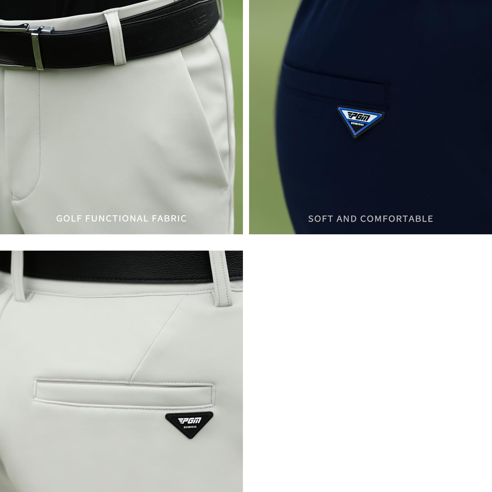 FGRID Męskie spodnie golfowe Slim-Fit Stretch, letnie lekkie spodnie dresowe, spodnie podróżne, szybkoschnące spodnie robocze do gry w golfa,Black,M