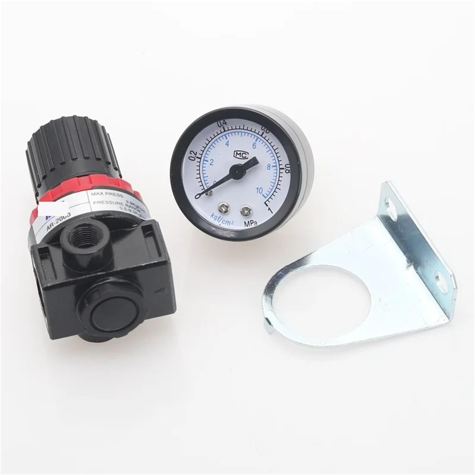 AR2000 1/4 "Pneumatico del Compressore D'aria Regolatore di Pressione Valvola di Riduzione 4MM-16MM Raccordi Connettore 1 Pz