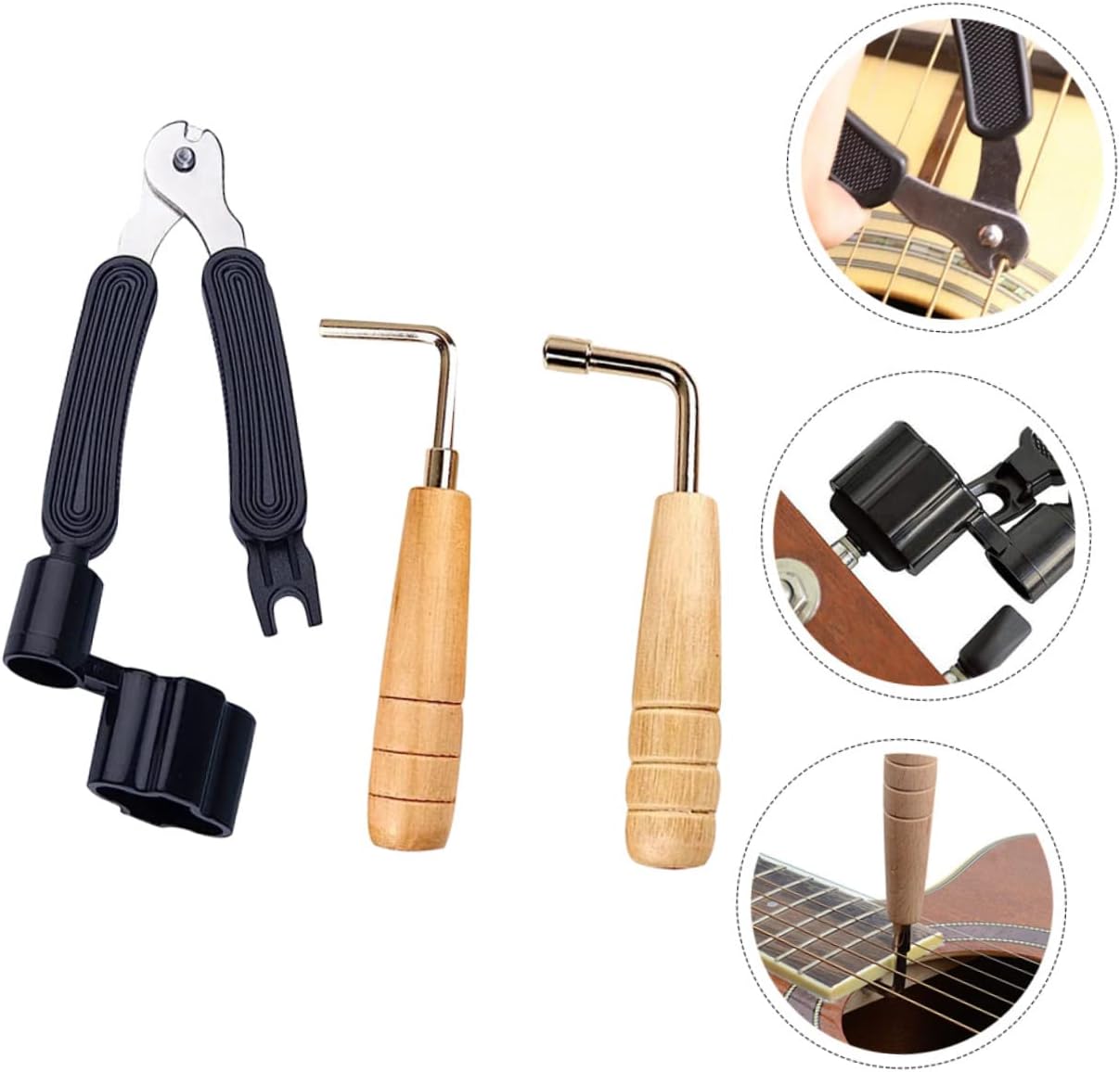 3 Piece Guitar Repair Tool Set String Winder Pin Puller Xmas