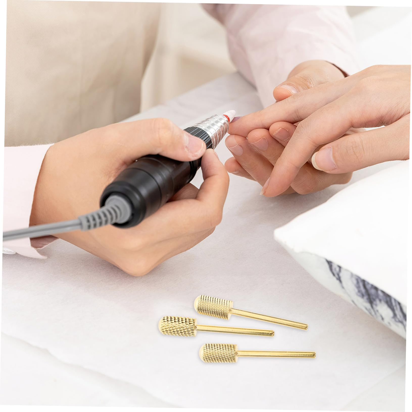 Healeved 6piezas Brocas De Manicura De Tungsteno Kit Para Pulido De Uñas Herramientas De Molienda Para Gel y Compatibles Taladros Eléctricos De Uñas