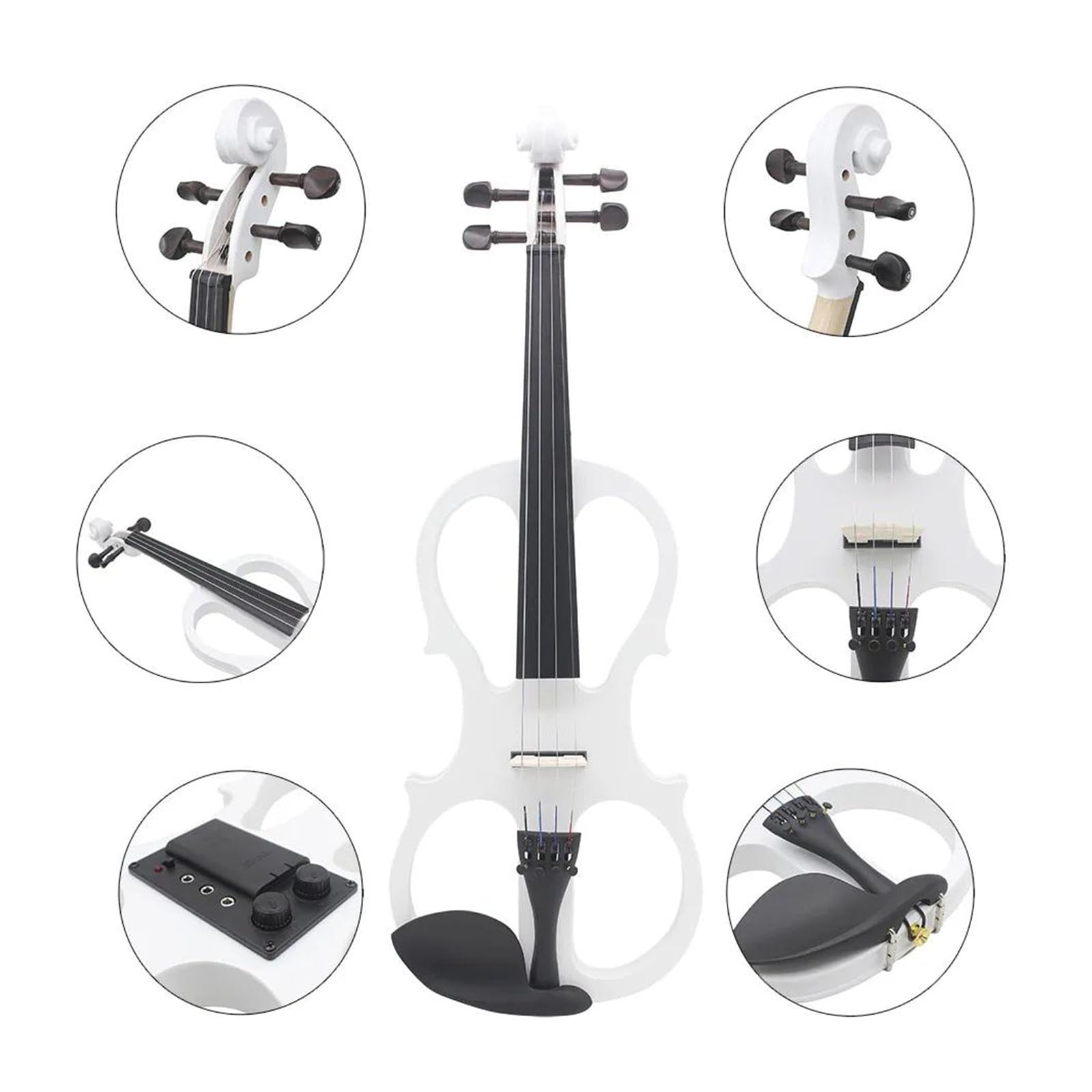 Profesjonalne instrumenty muzyczne 4/4 Electric Violin Maple Body skrzypce dla dorosłych