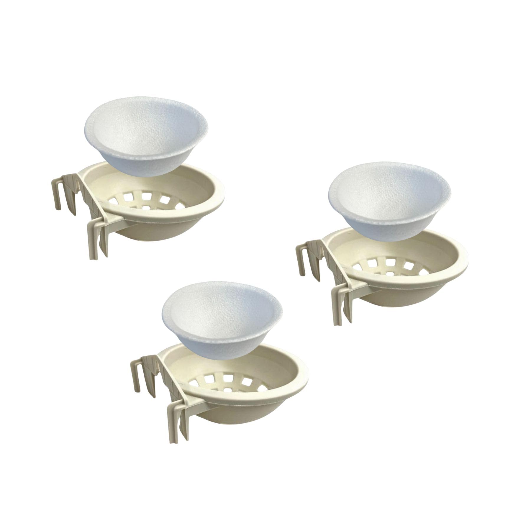 Plastic Bird Nests with Bird Nesting Pad - Round Bird Nest for Cage, Bird Nest House Mounted Inside Cage, Plastic Canary Nest Perch, Goldfinches,