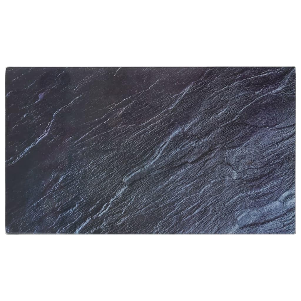 Lot de 2 planches à découper en verre trempé avec motif pierre naturelle