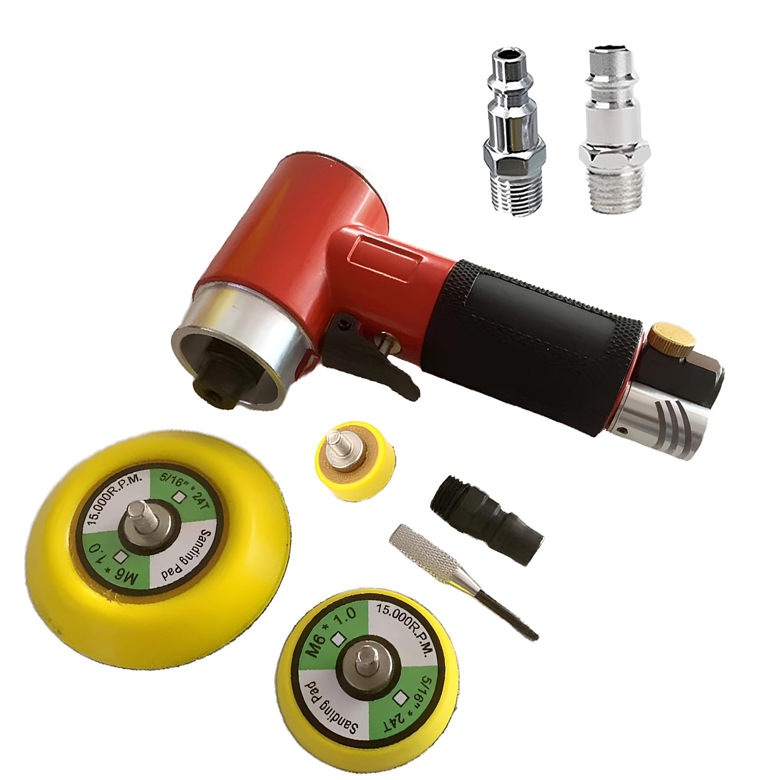 Kaccde F Pneumatic Random Orbital Sander 3 Different Sizes 1 2 3 Inch Polishing Tool Or Accuracy Inishing Tasks Metal Ace Inishing Tool