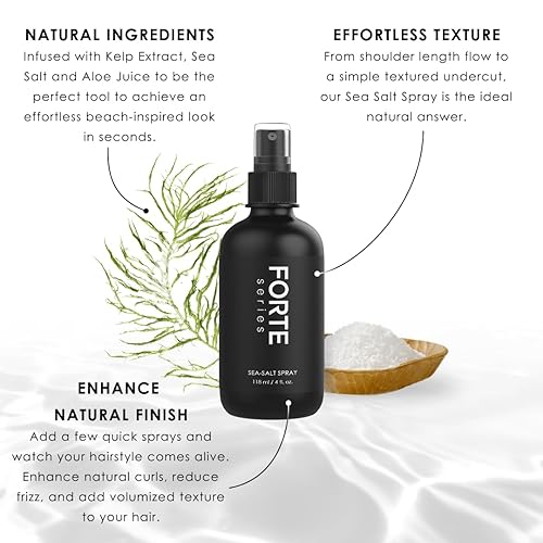 Miniatura 3 de Spray de sal marina de la serie Forte  Spray de volumen para el cabello para hombres  Spray de sal marina voluminizador y texturizado para el