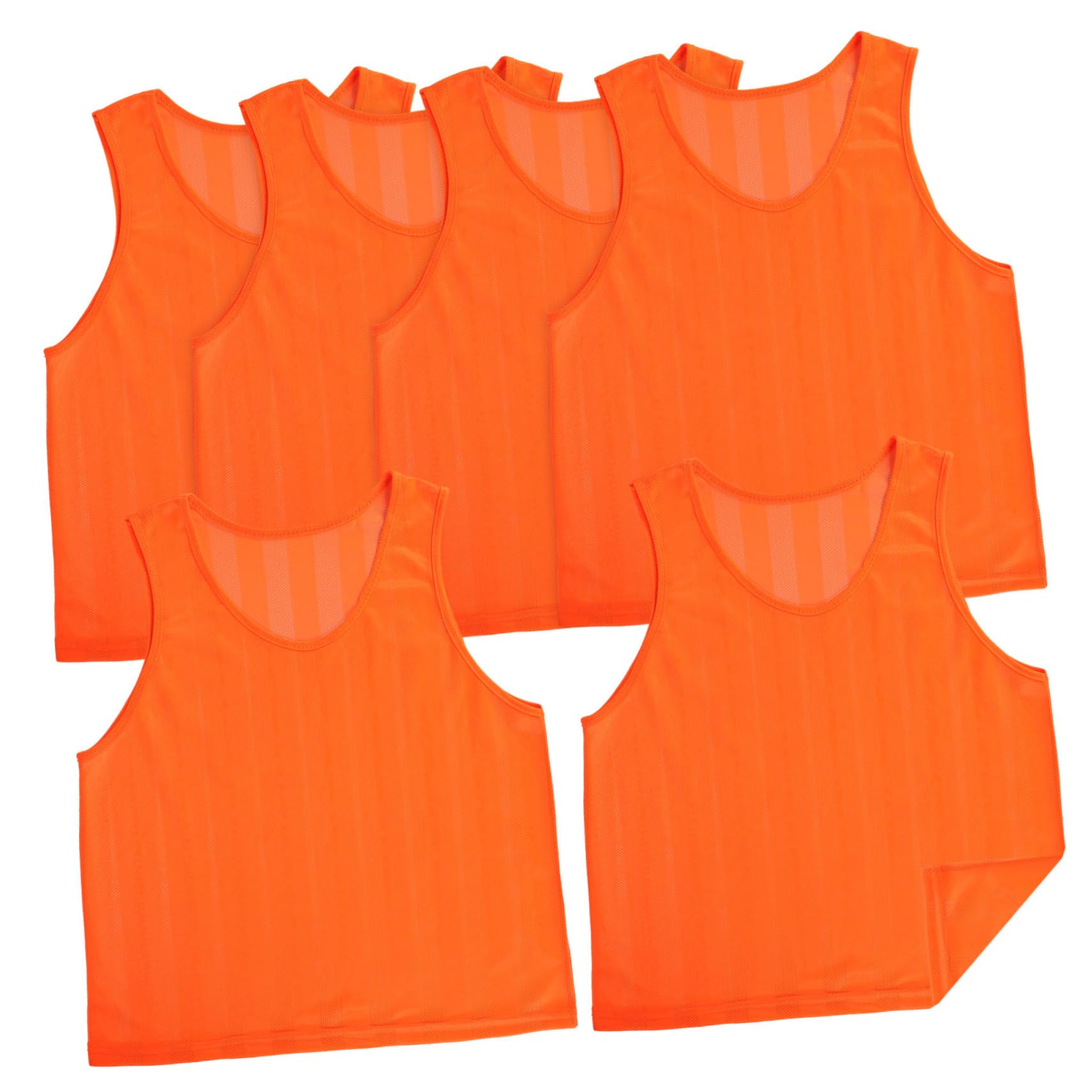 6 Petos De Fútbol: Chalecos De Sin Mangas Para Entrenamiento Camisetas De Entrenamiento A Rayas Para Fitness, Running Y Actividades Libre.