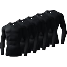 3/5 Pack Mens Compression Shirts Long Sleeve - Athletic Base Layer Sports Tops, Workout Rash Guard for Gym, Running