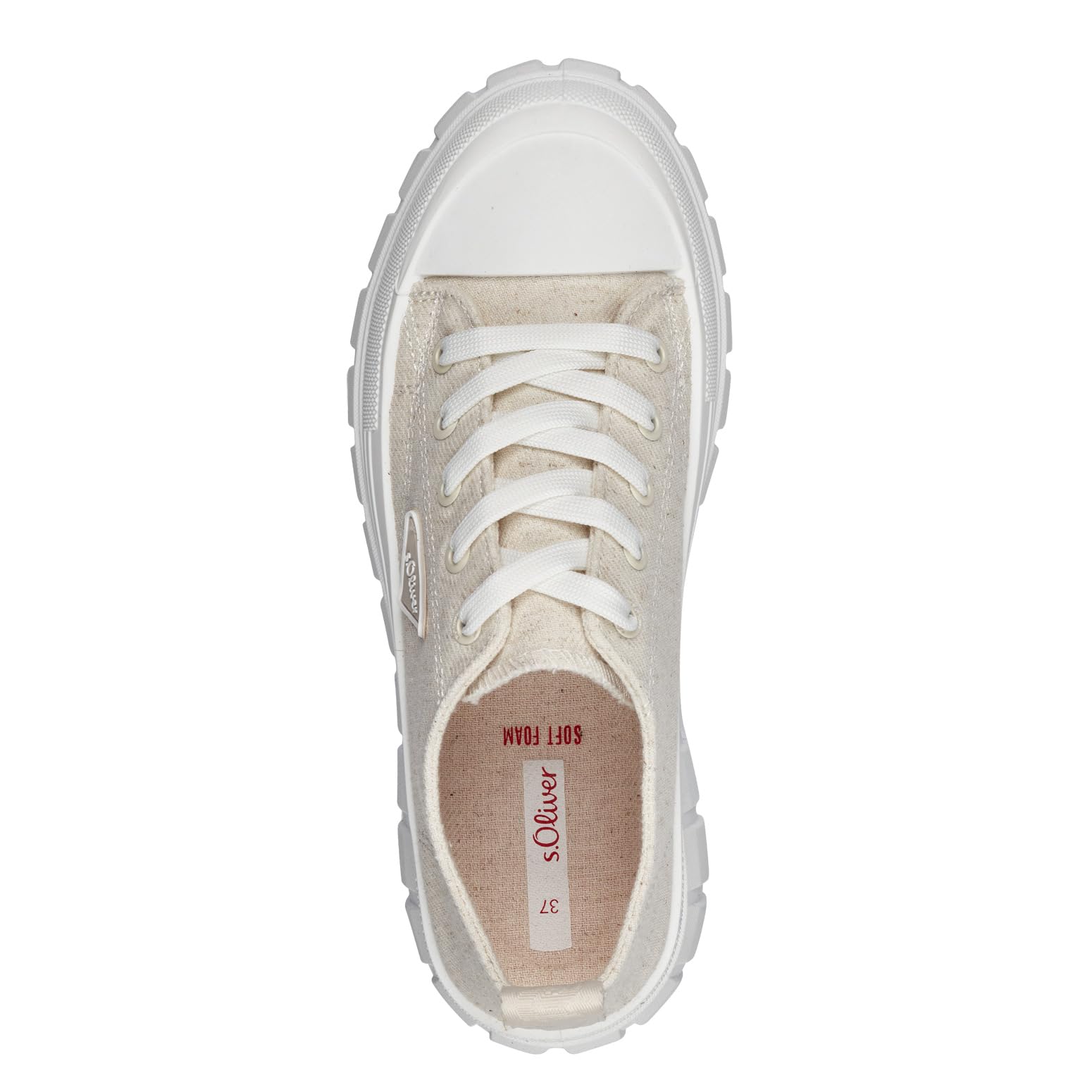 s.Oliver Damen Plateau Sneaker aus Stoff Bequem