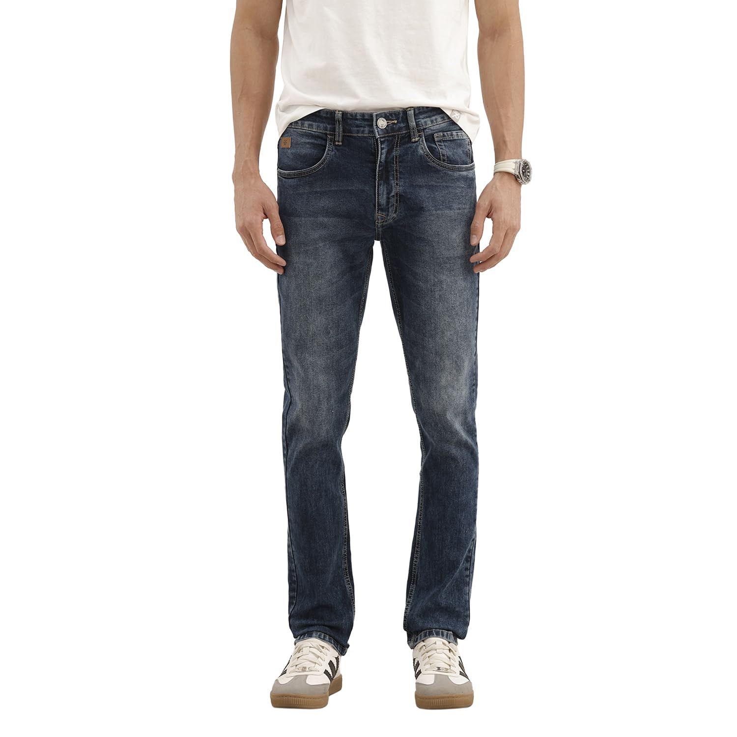 wrogn Men's Slim Fit Jeans | Mid Rise | Jeans for Man-picture-28
