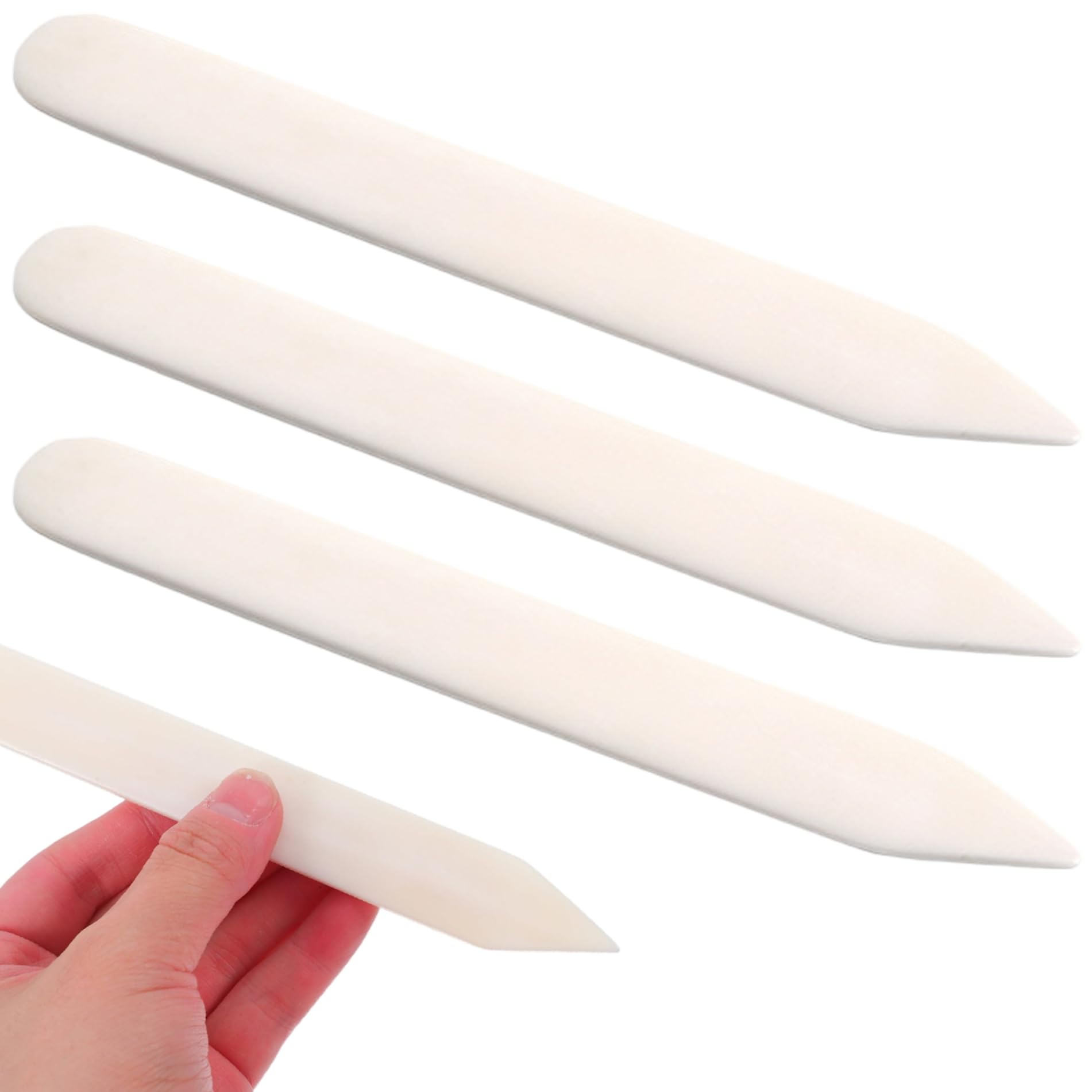 Heidouse 3Pcs Bone Scraper, Stain Remover Dry Cleaners Spotting Bone Portable Lint Remover Burnishing Tool for Papercrafts, Leather Crafts, Sewing, HOME