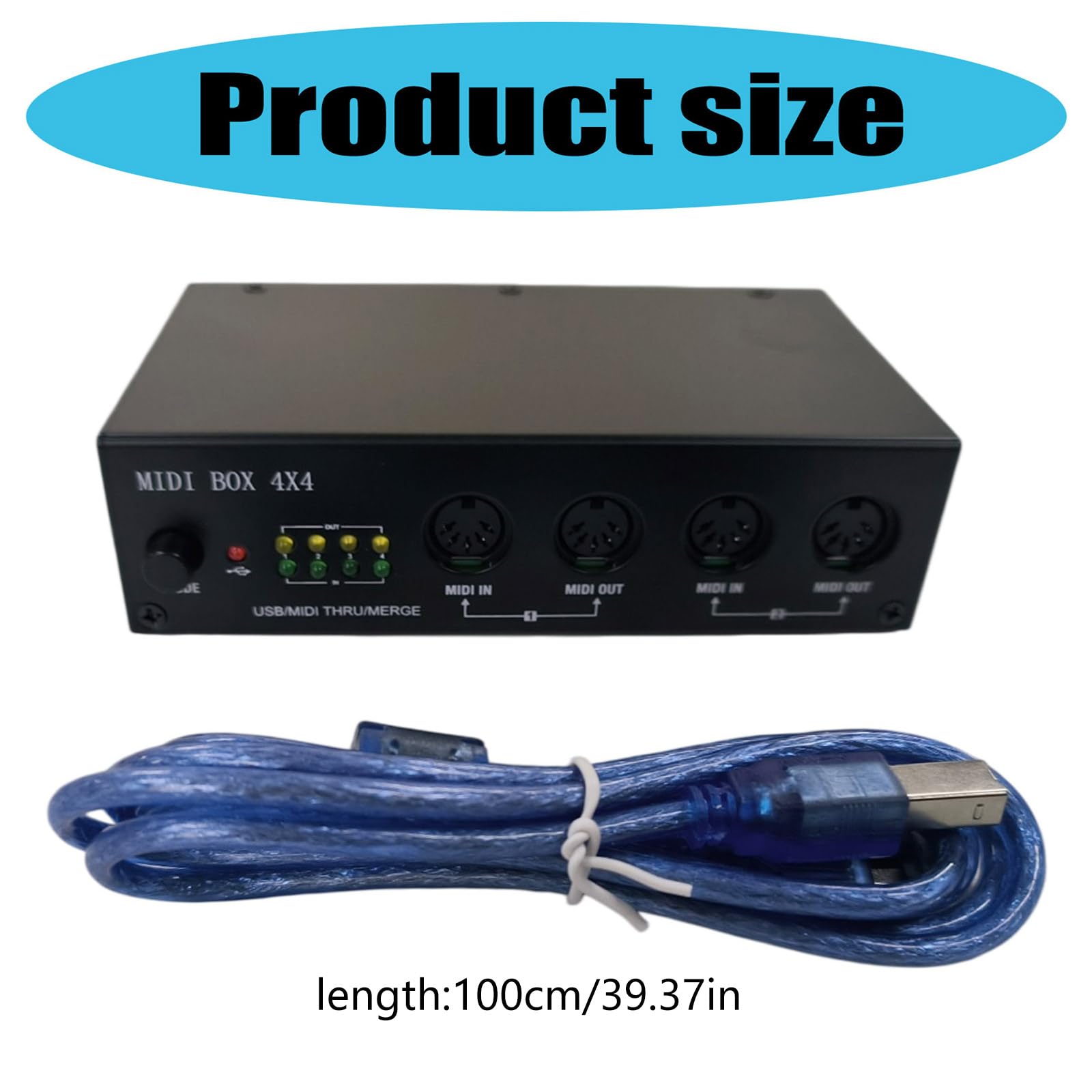 Box Editor USB a 4 porte per collegamento simultaneo di strumenti per configurazioni musicali mobili Controller per principianti