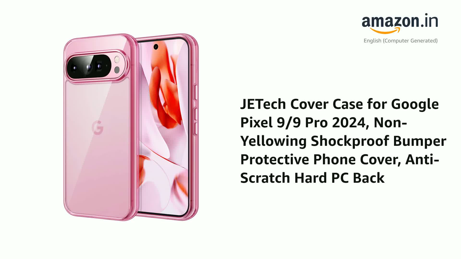 Aazon.co: JETech Case For Google Pixel 9/9 Pro 2024, Non-Yellowing
