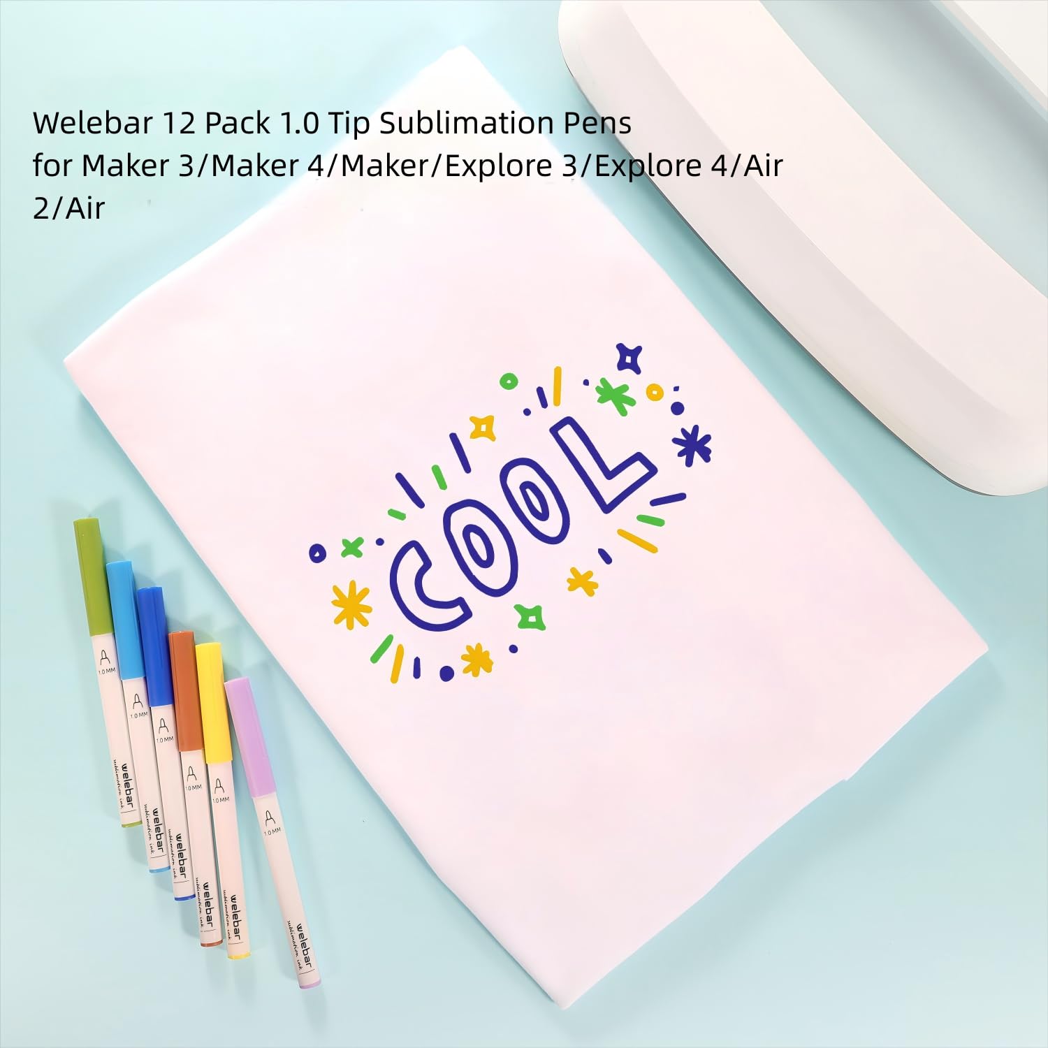 Zestaw 12 długopisów infuzyjnych do Cricut Maker 3, Maker 4, Maker, Explore 3, Explore 4, Air 2, Air, końcówka 1.0, zestaw markerów do kubków, t-shirtów, rękodzieła, 12 szt