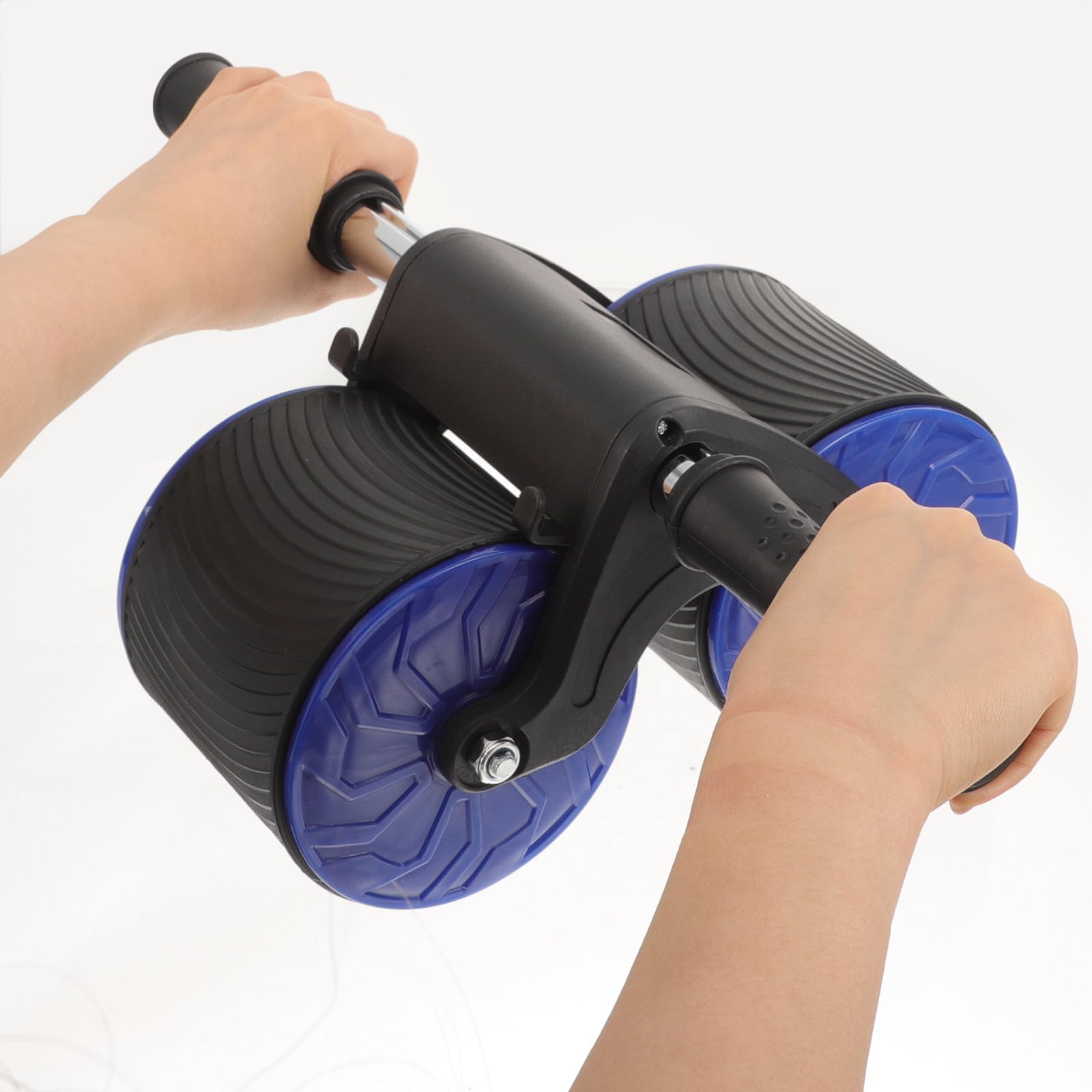 Rueda Abdominal Profesional de Entrenamiento con Dos Ruedas, Azul