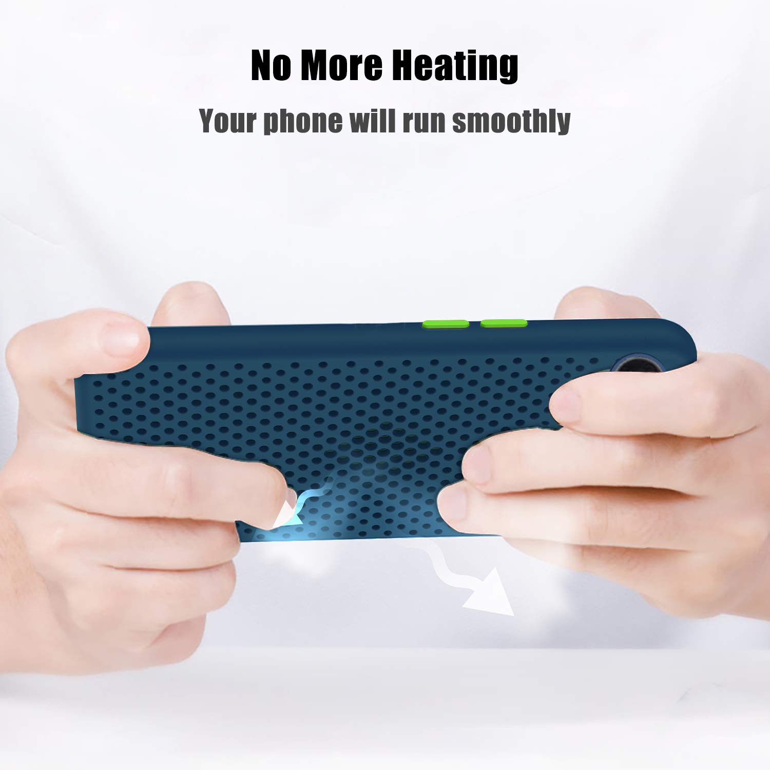 Cover Per IPhone 7 Plus / 8 Plus, Custodia In Silicone TPU Morbido Con Design Mesh Traspirante, Ultra Sottile Antigraffio, Protezione Completa Fotocamera - Blu Navy