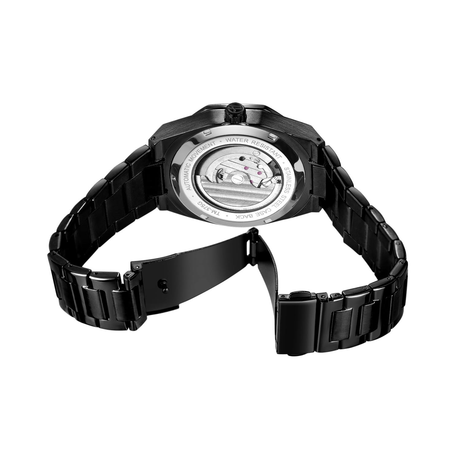 Fanmis - Reloj automático de lujo para hombre con pulsera de acero inoxidable