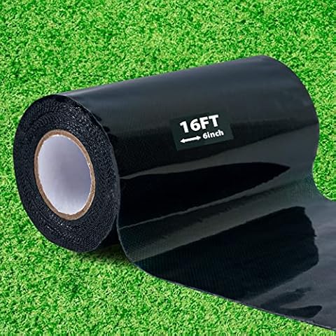 Kikerike Artificial Grass Tape Self Adhesive Double Sided, 6 Inch Width x 196 Inch Long Synthetic Turf Seaming Tape Jointing Fixing Green Lawn Mat Rug, Connecting Fake Grass Carpet Cover