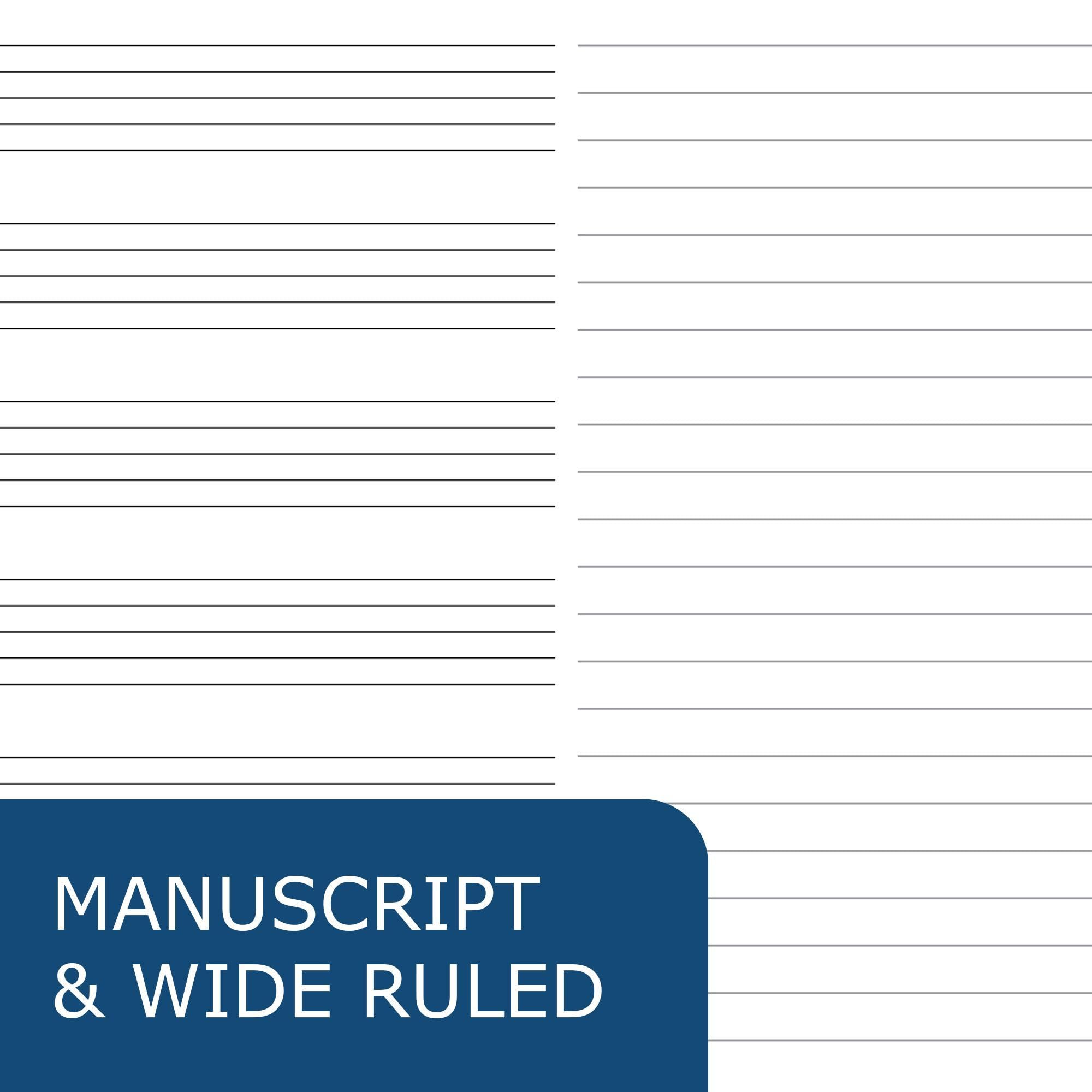 Descant Quaderno musicale a spirale, manoscritto multiformato a righe per personale unico e universitario, 28 x 21,6 cm, 64 pagine, rilegato in alto, carta bianca pesante 9,1 kg, confezione da 3