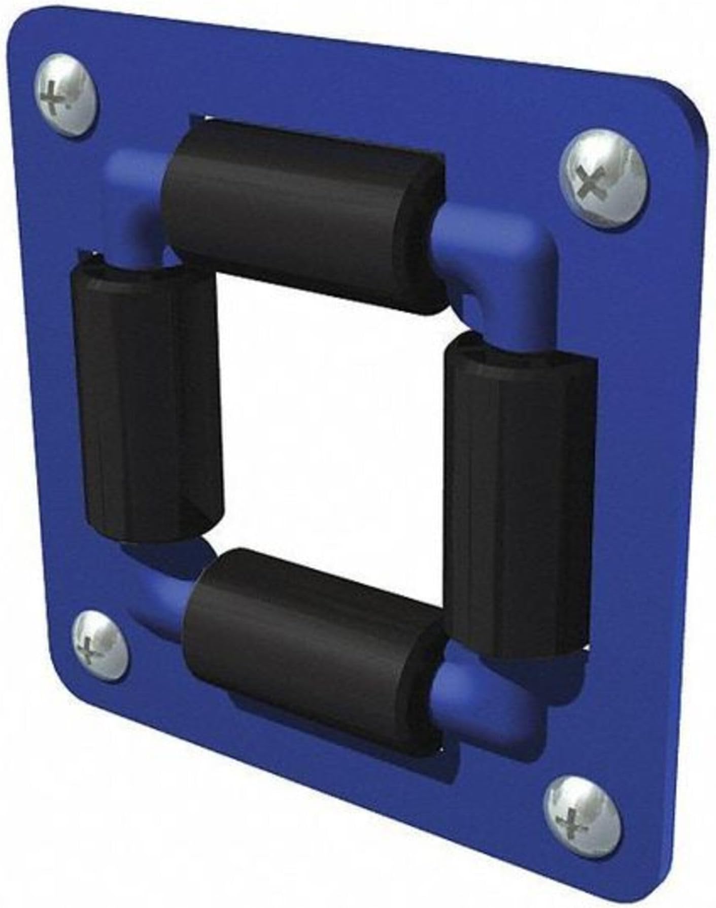 Coxreels 4RB Heavy Gauge Powder Coated Steel 4-Way Roller Bracket, 1/4"-3/4" Size, Blue