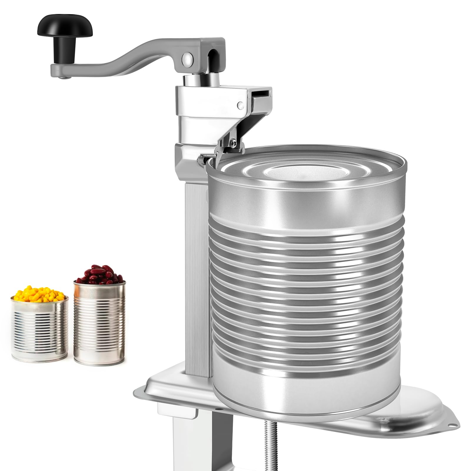 Manual Can Opener Hotel Commercial Tin Opener Countertop Rotary Bottle Opener, Up to 16”/42cm Tall, Adjustable Commercial Tin Opener Heavy Duty Bench Tin Opener for Kitchen