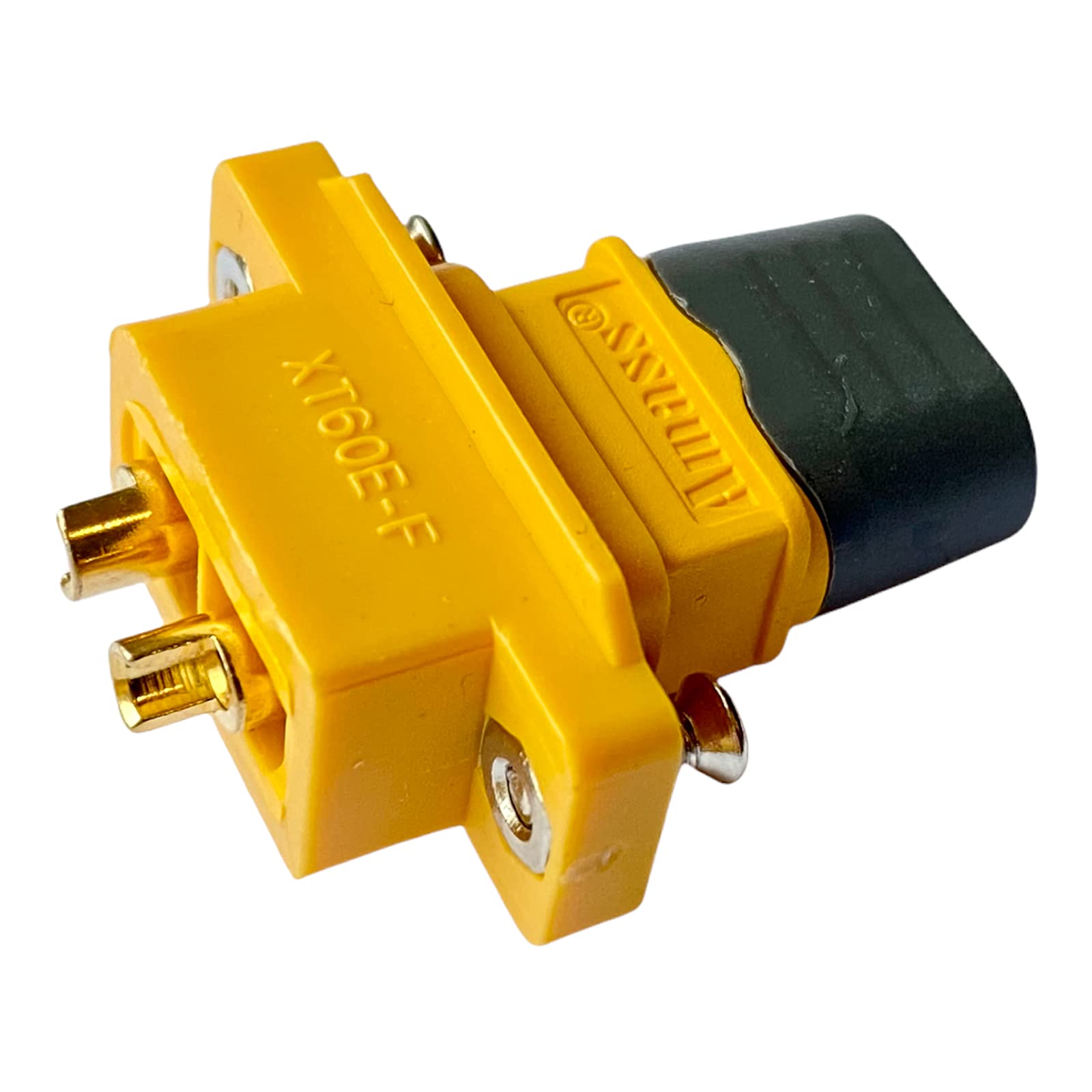 VUNIVERSUM XT60BE-F Inbouwstekker met rubberen dop, schroeven, waterdicht, voor Lipo-accu XT60-stekker, 1 stuks
