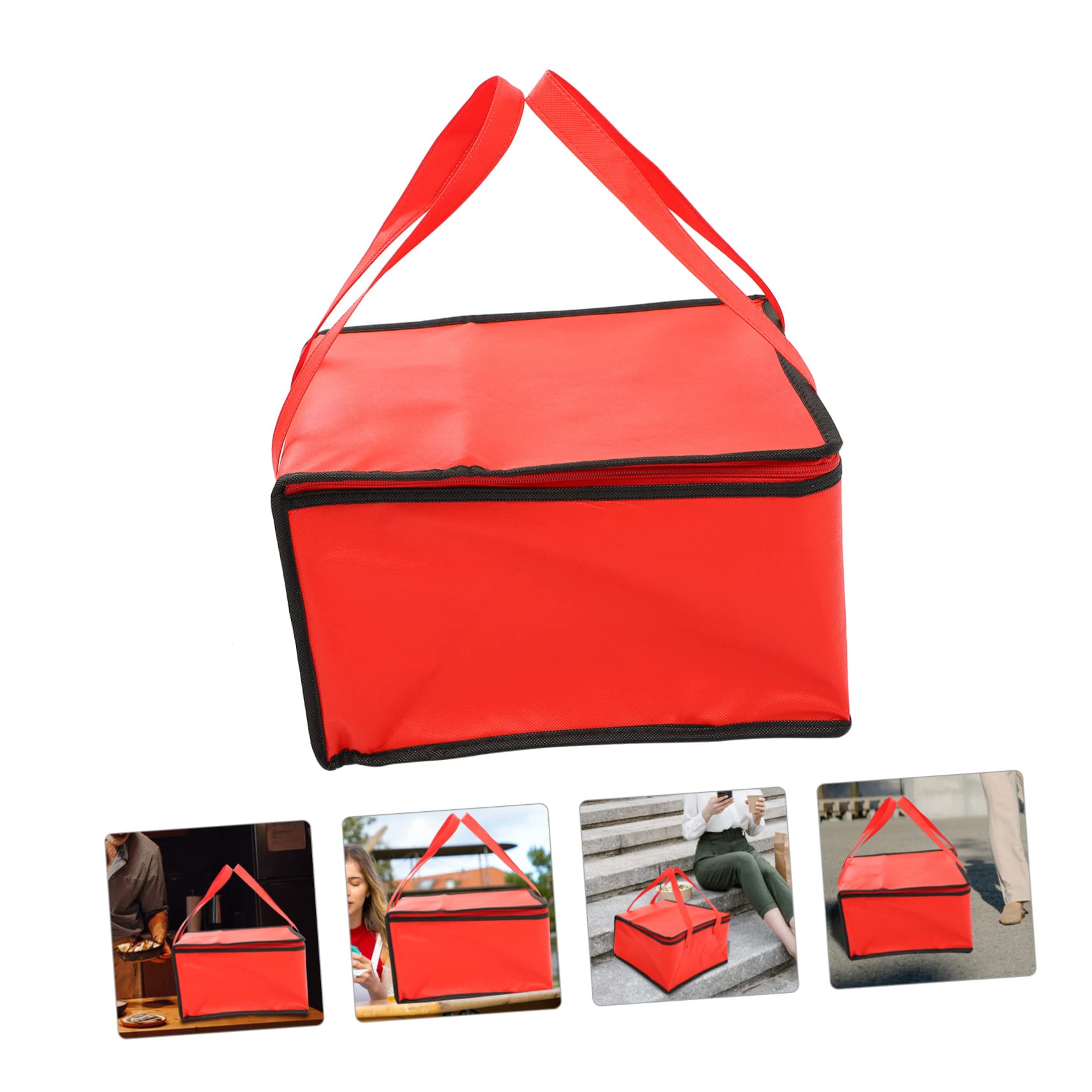 TOPBATHY 4piezas Bolsa Térmica Para Comida Transportador Aislante De Almuerzo Para Pizza y Comida Para Picnics