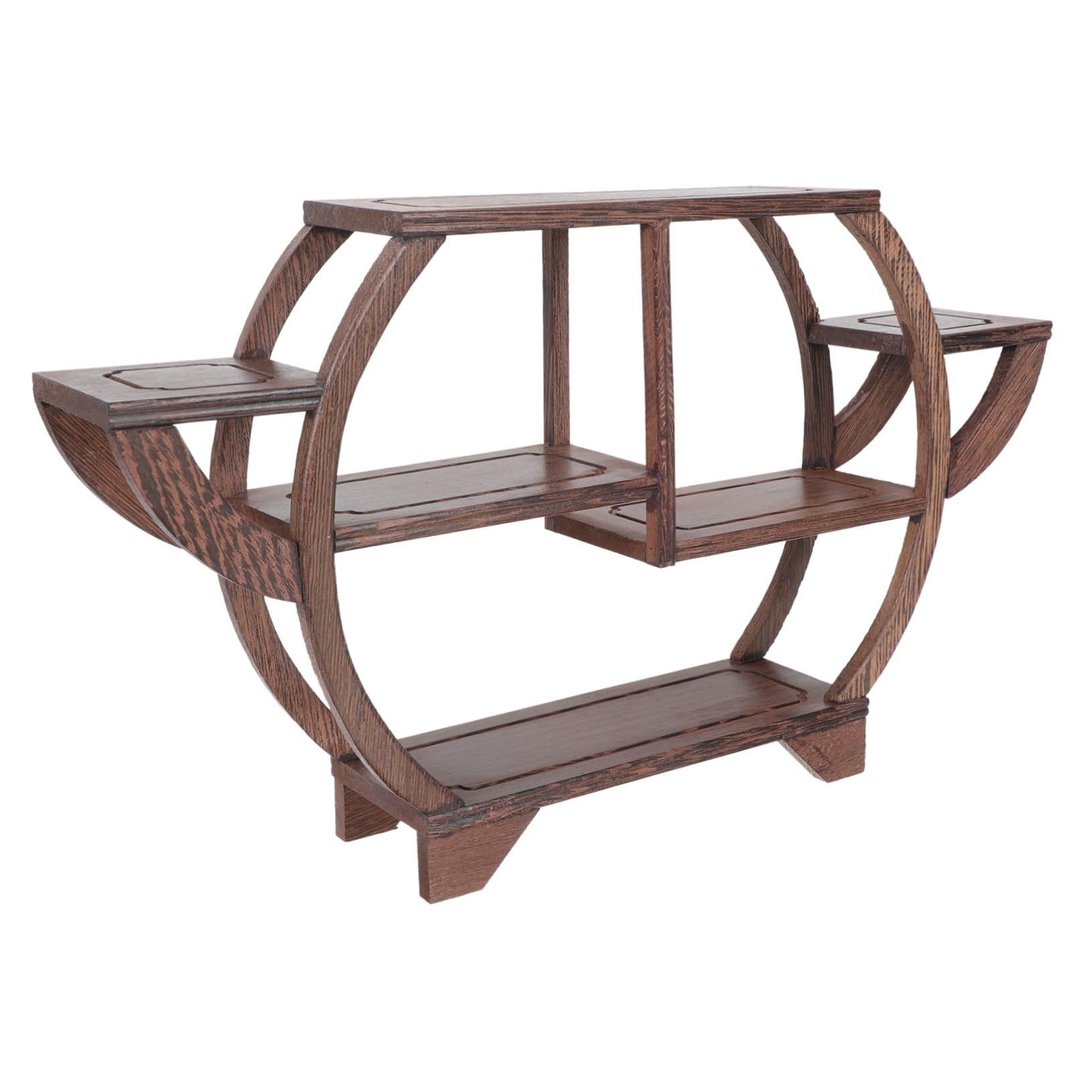 Mikikit Soporte De Exhibición De Madera Antiguo Estante Decorativo Para y Diseño Artístico Para Almacenar y Mostrar Objetos De Estante Multiusos Elegante Para Decoración Interior