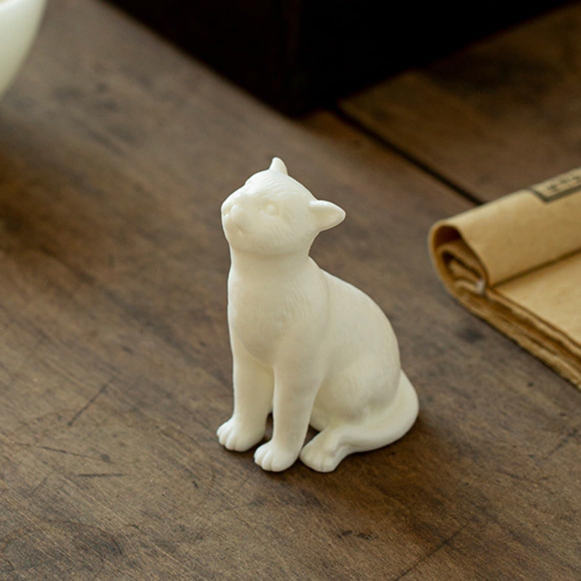 JAnjiaLxY ネコ グッズ 猫 動物 F フィギュア 陶器 ミニ 猫の置物 モデル 誕生日 パーティー ベッドルームの装飾 車内装飾 ガーデンオーナメント タイプ1 置物 インテリア おしゃれ ミニ動物 ミニチュア 癒しグッズ 猫グッズ ホーム キッチン