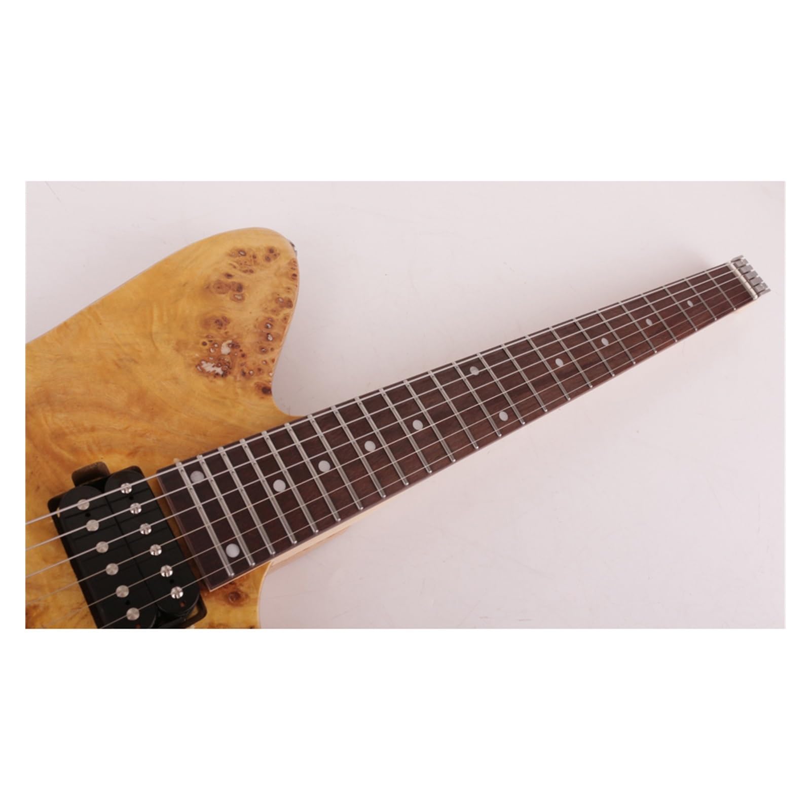 Gryf Klon/mahoń Podstrunnica Z Palisandru Bezgłowy Podróżna Przenośna Gitara Elektryczna Profesjonalna Bezgłowy Gitara Elektryczna (Color : 03)