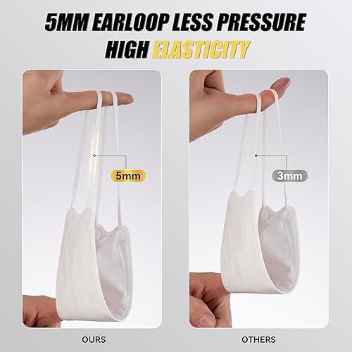 Miniatura 7 de KN95 - Cubrebocas desechables para adultos, paquete de 100 mascarillas KN95 ajustables, protección de 5 capas, transpirable, cómodo, respirador,