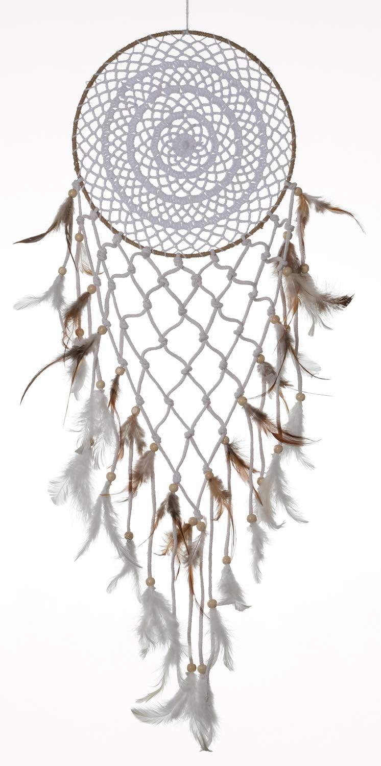 Rooh Dream Catcher ~ Macrame Wall Hanging ~ Handmade Hangings for Positivity (Can be Used as Home Decor, Gift, Wall Hangings, Meditation Room, Yoga Temple, Wind Chime & Car Hanging)