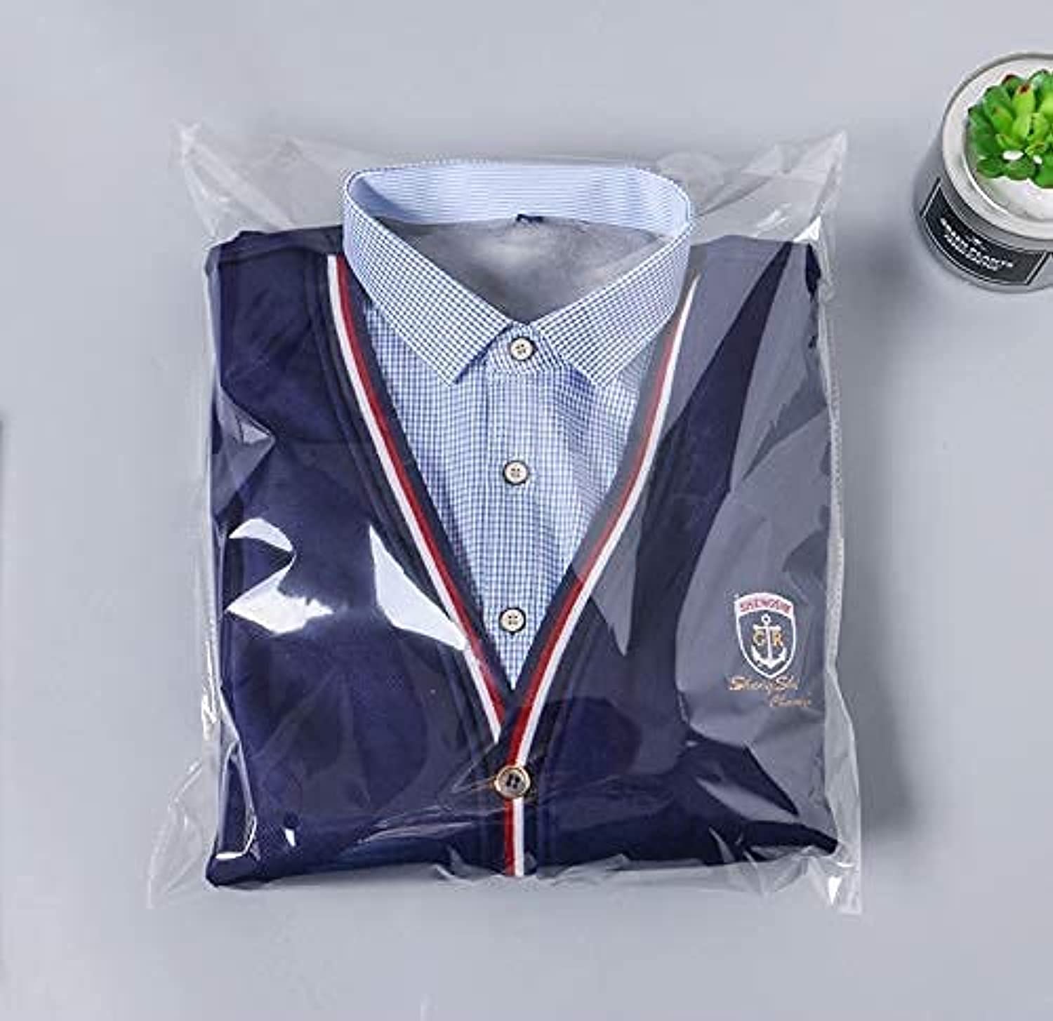 30pcs Cello Bags, Self Sealing Thick OPP, Plastic Bags for Cookies, Cellophane Bags Good for Candles, wedding Gifts, Party Favor, Clothes | Storage Bags, Arts and Crafts (56cm x 40cm)